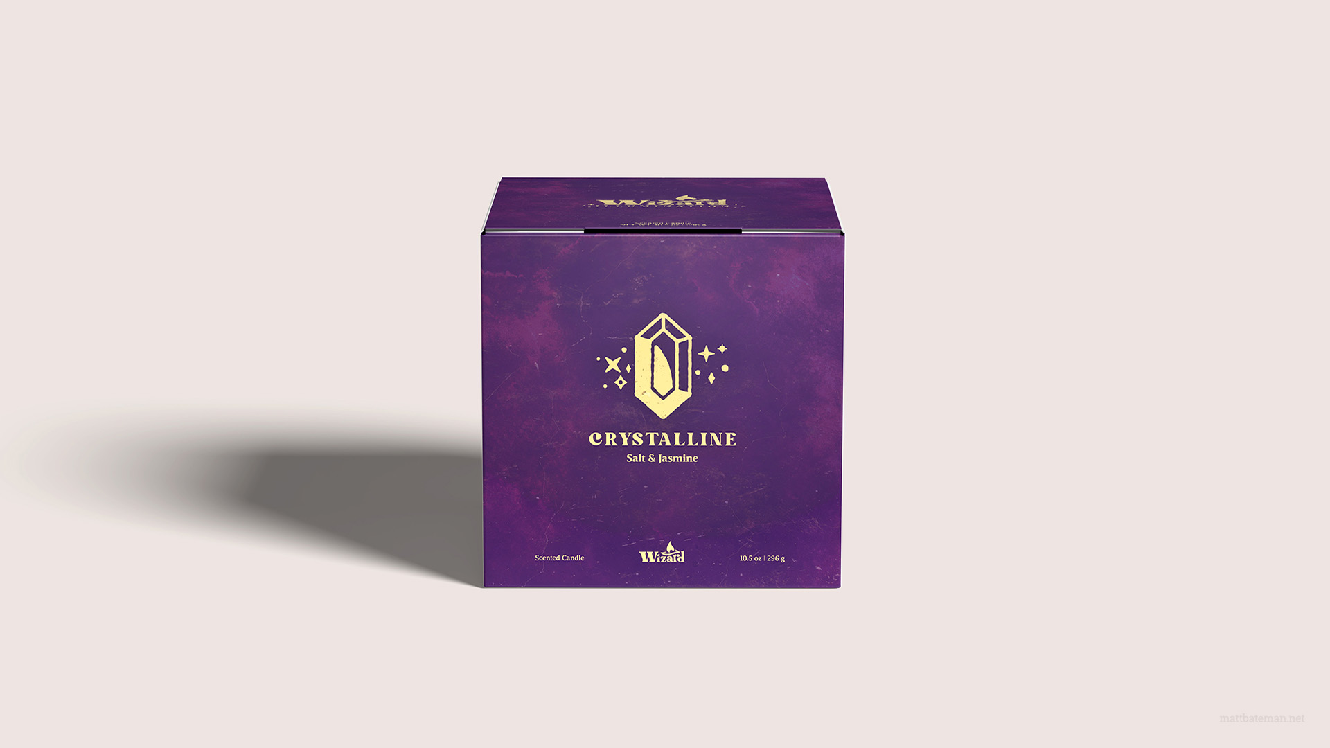 Wizard Candle - Crystalline - Purple Box