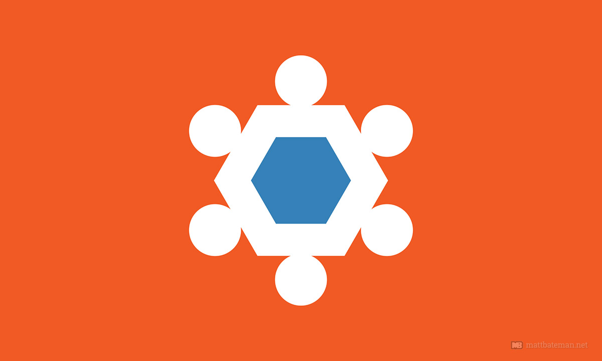 Flag Design with Snowflake