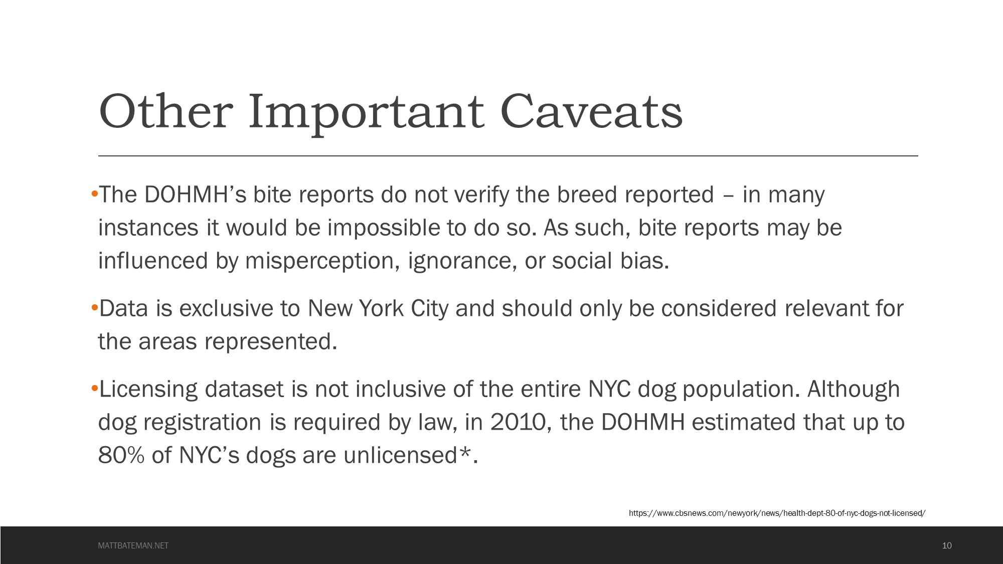 Caveats