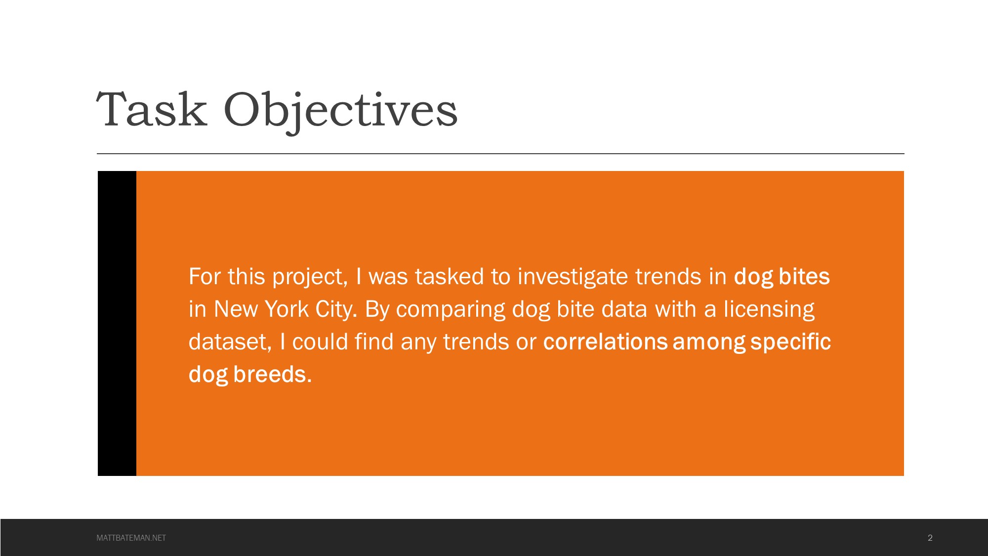 Task Objectives