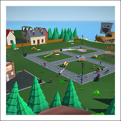 3D model of a young boy with a large brown beard