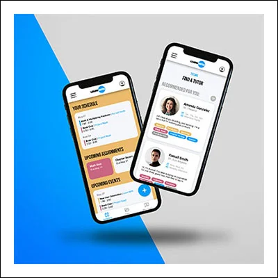 learnWith Mockup on mobile device