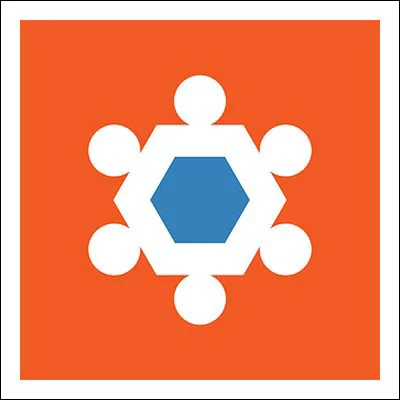 Snowflake logo in white on orange background
