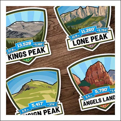 Summit Stickers Four Peak Stickers