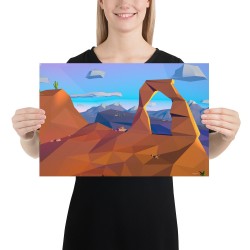 Low-Poly Delicate Arch -...