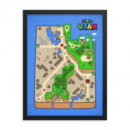 Super Utah - Wood Framed poster