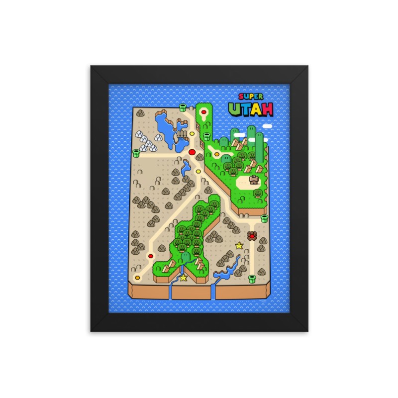 Super Utah - Wood Framed poster